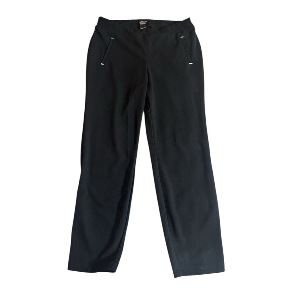 Flirtatious Pants Womens Size XL Tapered Trousers High Rise Stretch Black‎